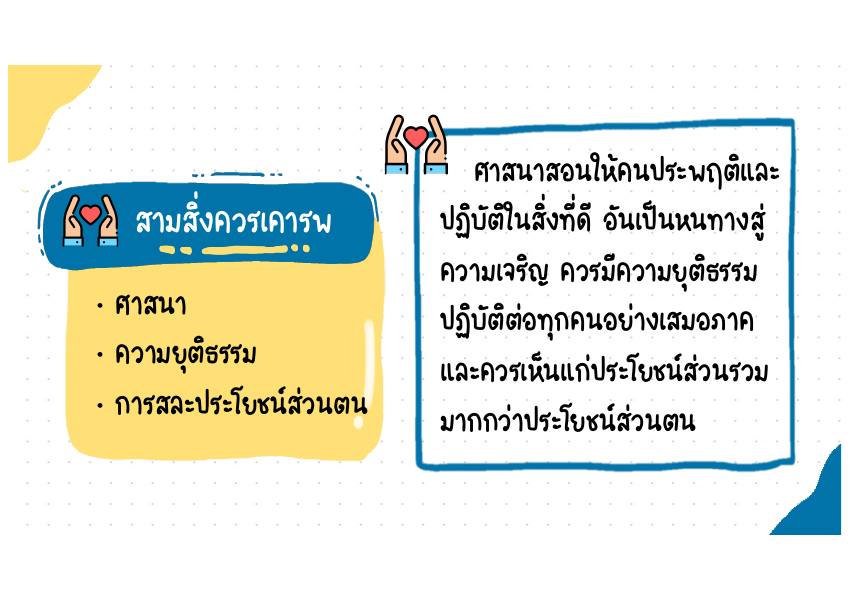 สามสิ่งควรเคารพ คำอธิบาย