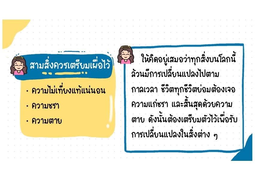 สามสิ่งควรเตรียมเผื่อ คำอธิบาย