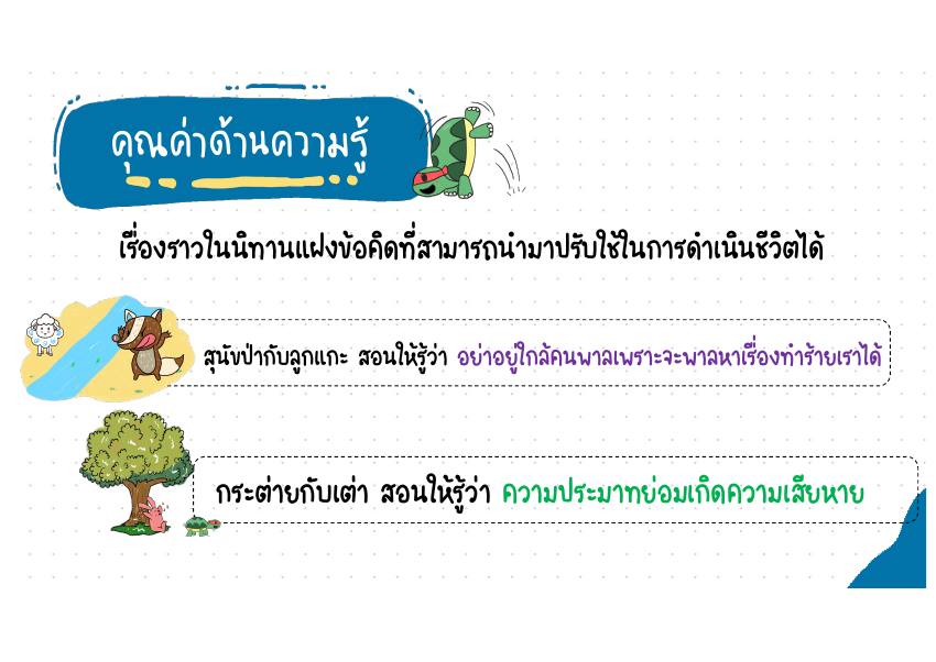 สุนัขป่ากับลูกแกะ และกระต่ายกับเต่า